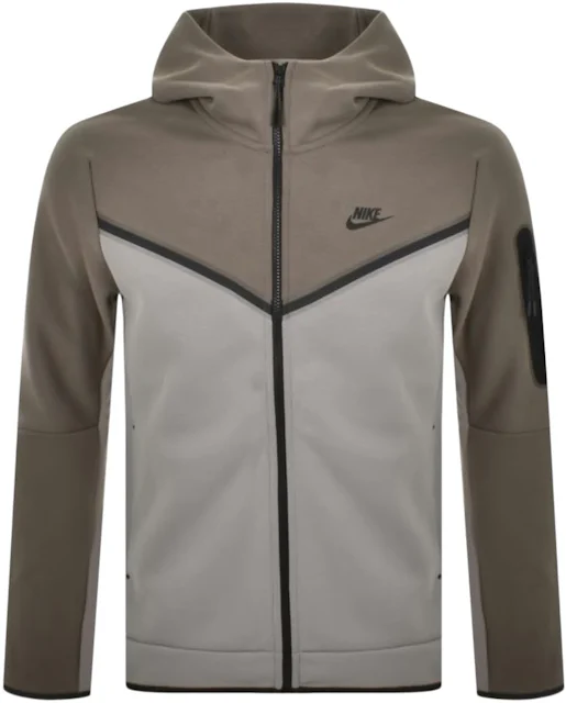 Nike Sportswear Tech Fleece Full-Zip Hoodie Olive Grey/Enigma Stone ...