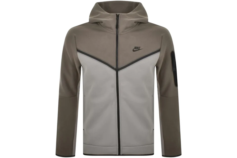 Nike Sportswear Tech Fleece Full-Zip Hoodie Olive Grey/Enigma Stone ...