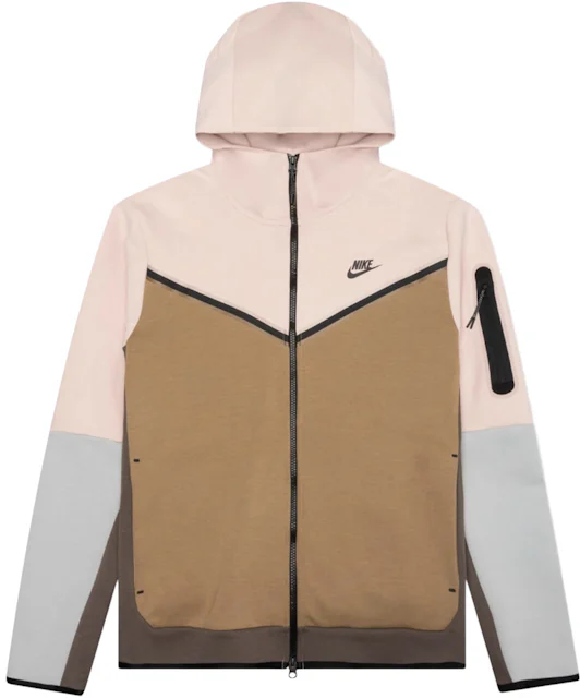 Nike Sportswear Tech Fleece Full-Zip Hoodie Pink/Driftwood Homme - FR