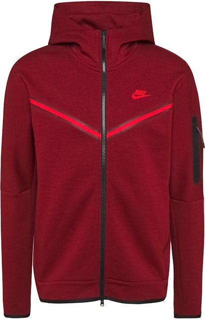 Nike Tall Tech Fleece full-zip hoodie in red