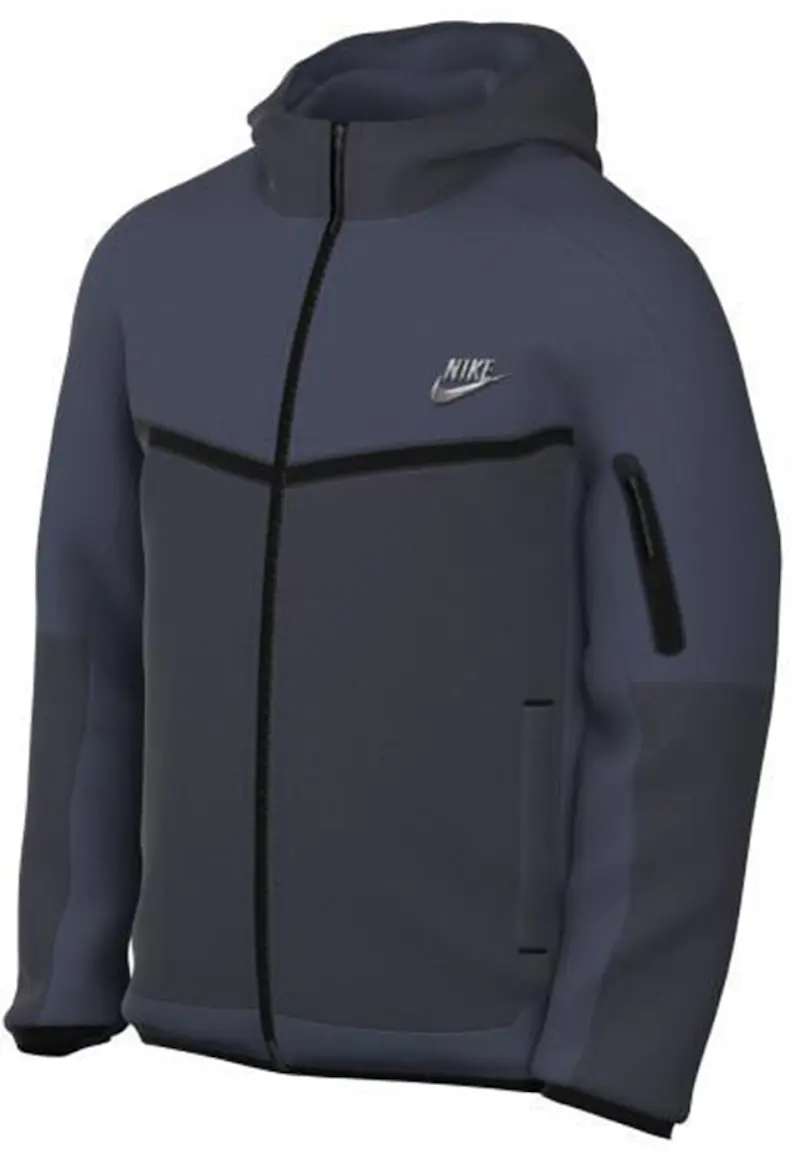 Nike Sportswear Tech Fleece Full-Zip Hoodie Thunder Blue/Dark Obsidian ...