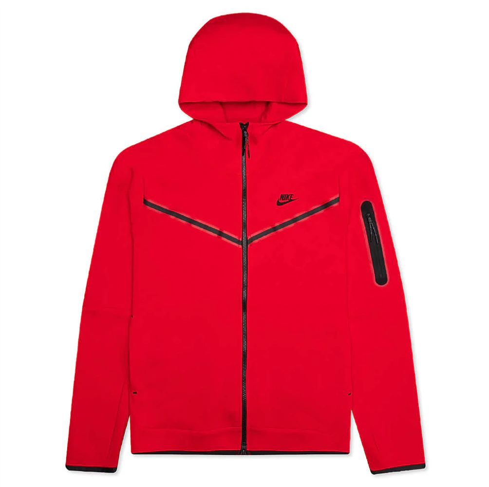 Nike Sportswear Tech Fleece Full-Zip Hoodie University Red Men\'s - FW21 - US