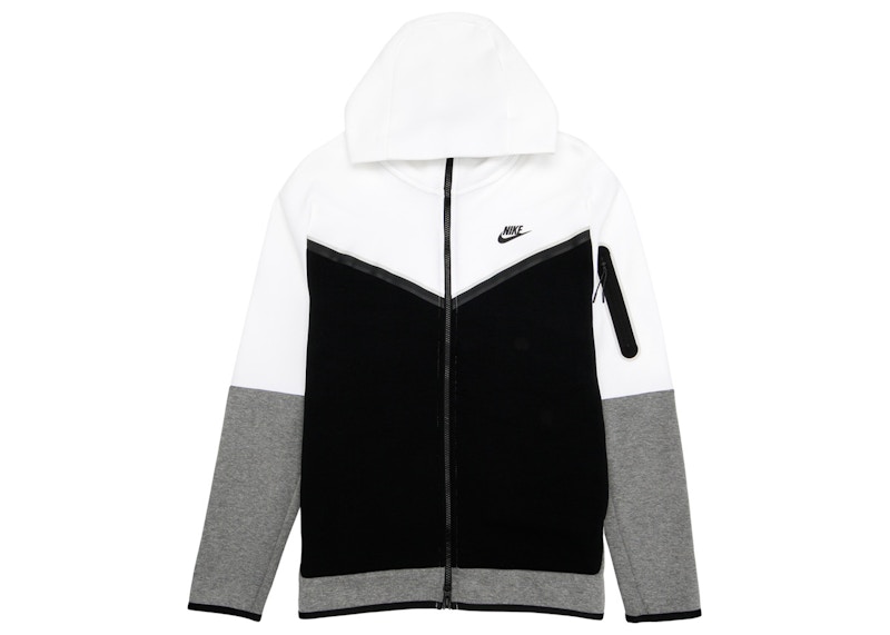 Nike tech 2025 fleece black white