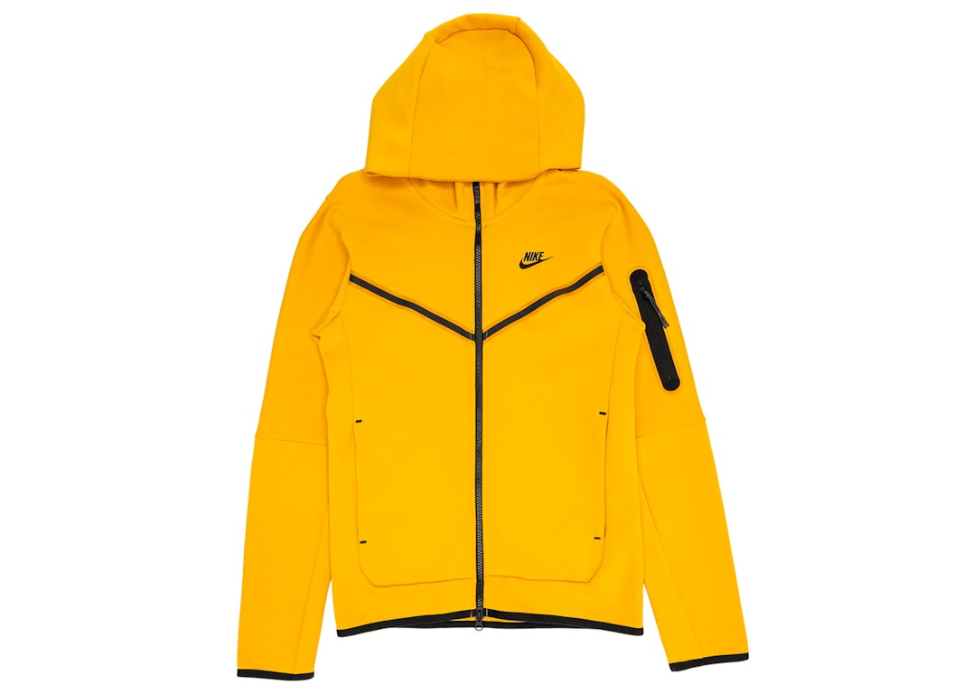 Pre-owned Nike Sportswear Tech Fleece Full-zip Hoodie Yellow/black