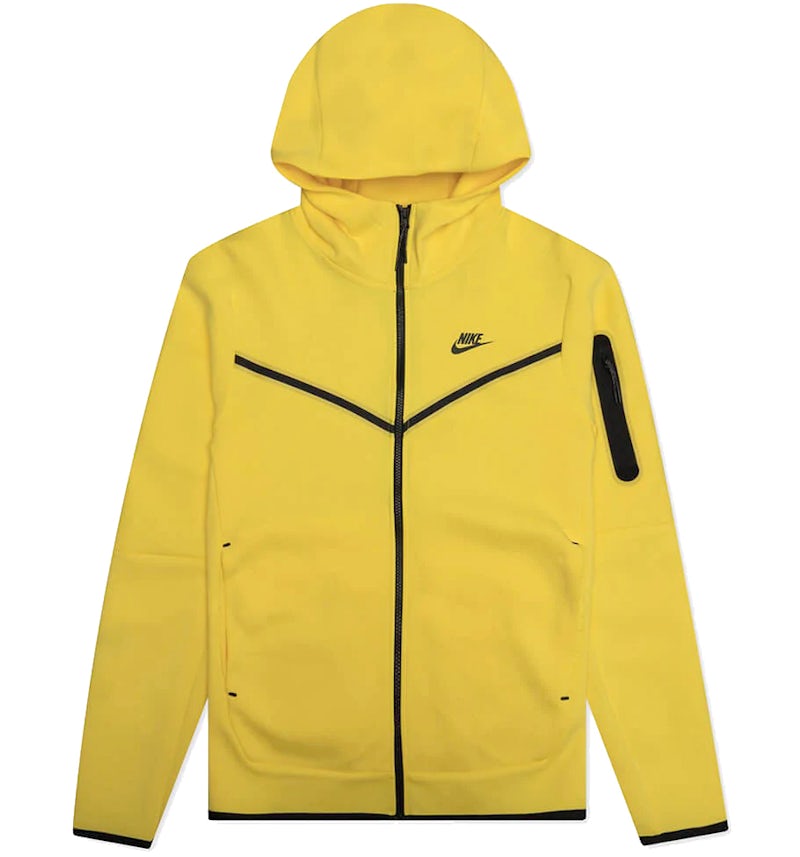 Sweat à capuche zippé Nike Sportswear Tech Fleece jaune/noir Homme