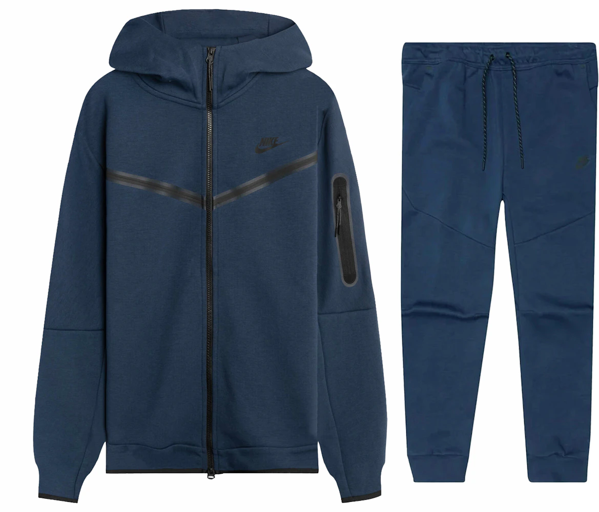 Nike Sportswear Tech Fleece Hoodie & Joggers Set Midnight Navy/Black