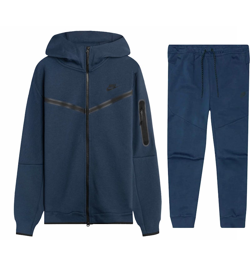 Nike Sportswear Tech Fleece Hoodie Joggers Set Midnight Navy