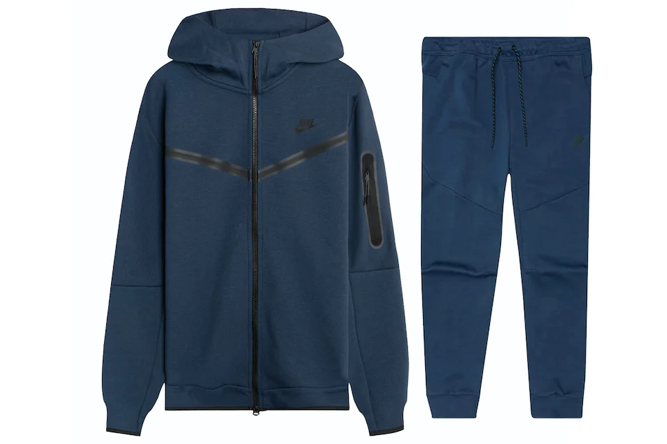 Nike Sportswear Tech Fleece Hoodie & Joggers Set Midnight Navy/Black Men's  - SS22 - US