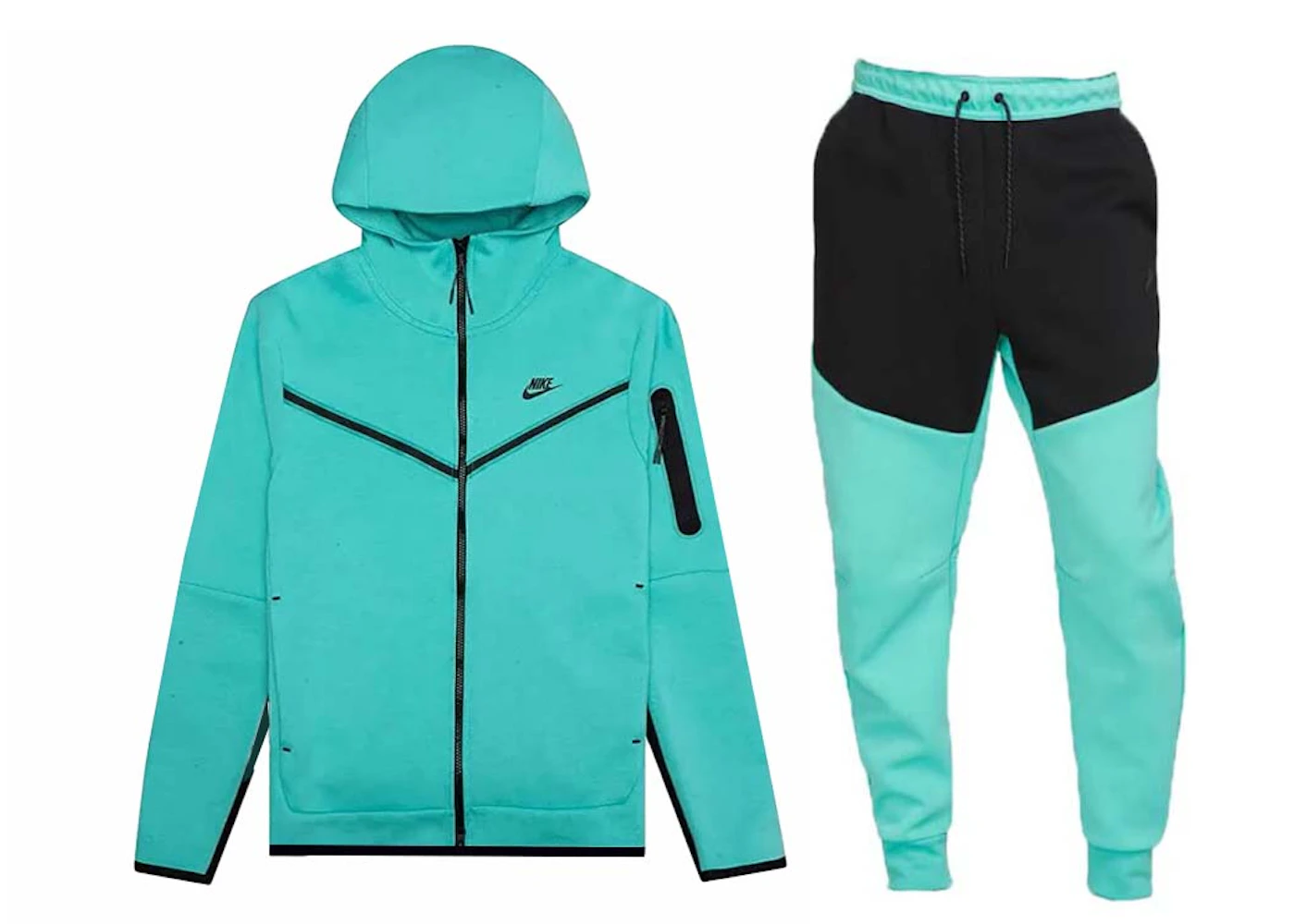Nike Sportswear Tech Fleece Hoodie Joggers Set Washed Teal/Black