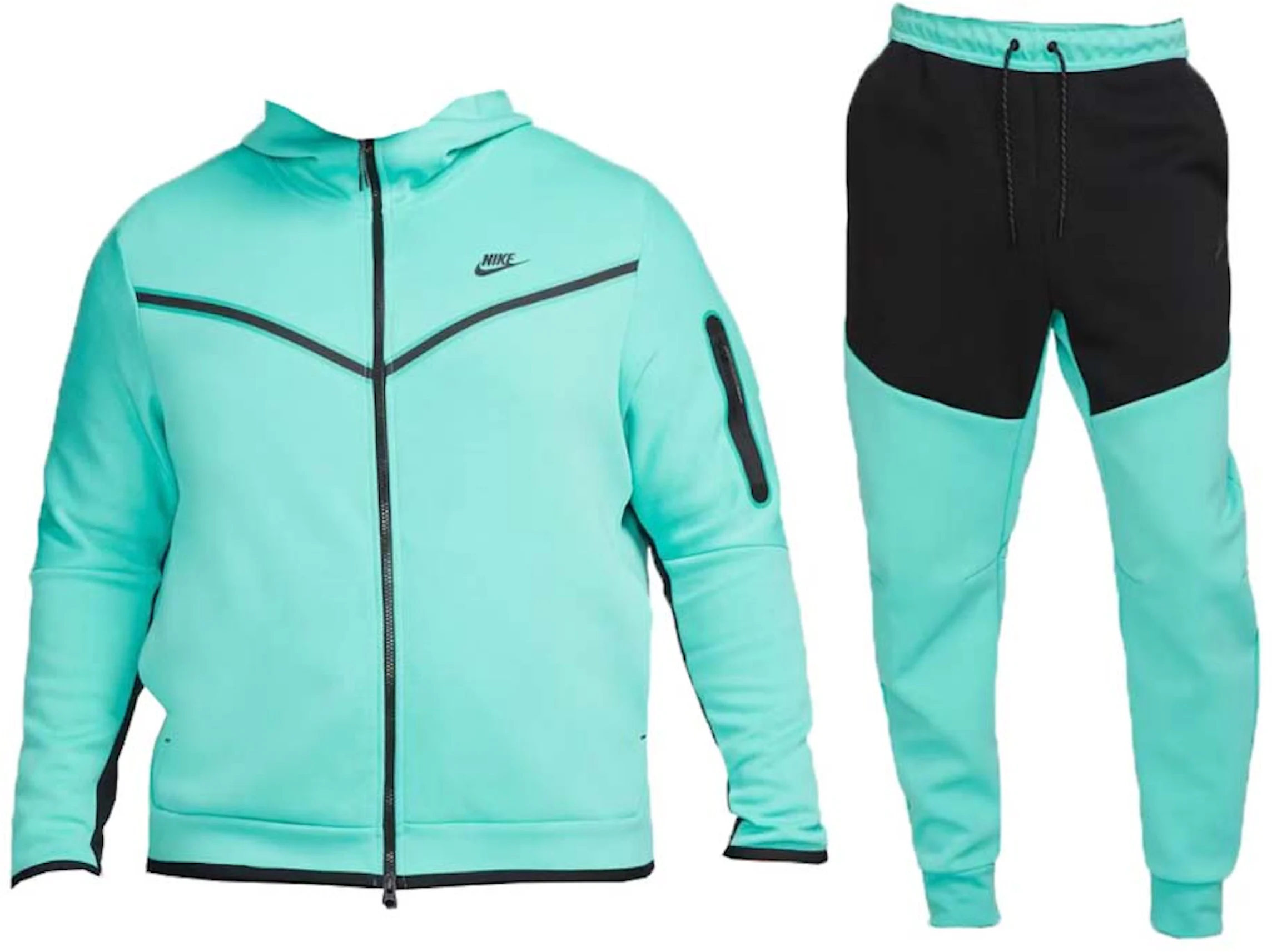 Nike Sportswear Tech Fleece Hoodie & Joggers Set Washed Teal/Black