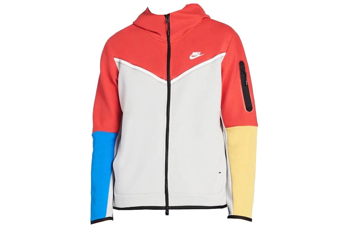 Pre-owned Nike Sportswear Tech Fleece Hoodie Lobster/grey Fog/white