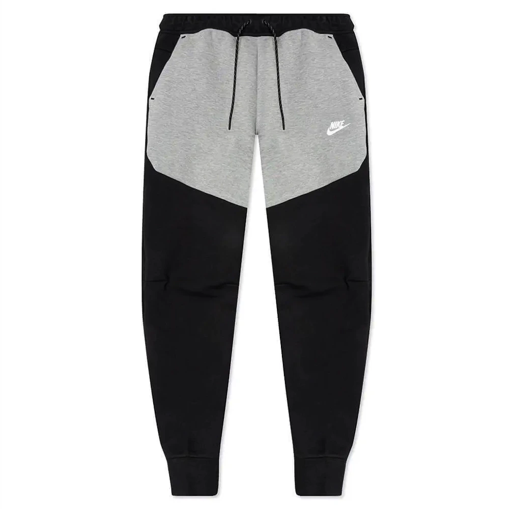 Pantalones deportivos Nike Sportswear Tech Fleece en negro/jaspeado gris  oscuro/blanco Hombre - ES