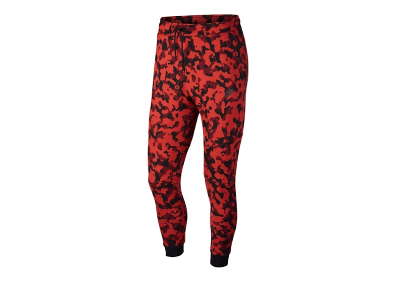 Nike Sportswear Tech Fleece Joggers Pueblo Red Black Red Camo Men s US