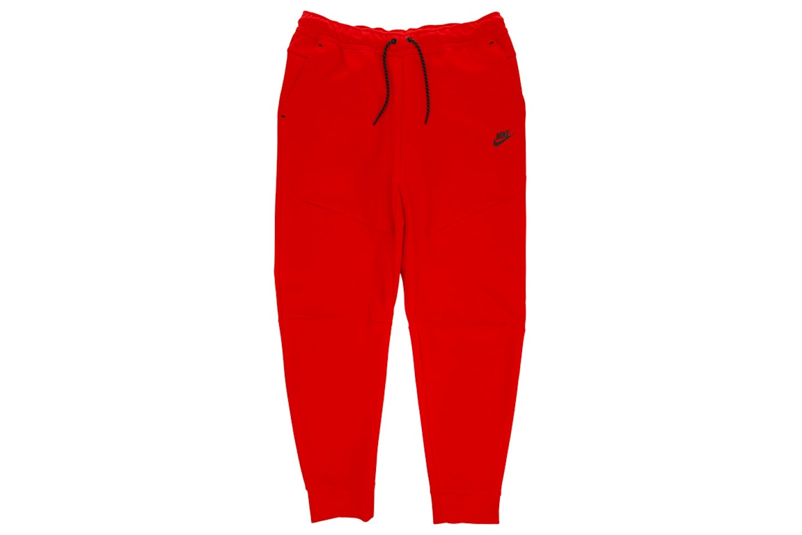 Pre-owned Nike Sportswear Tech Fleece Joggers University Red/black
