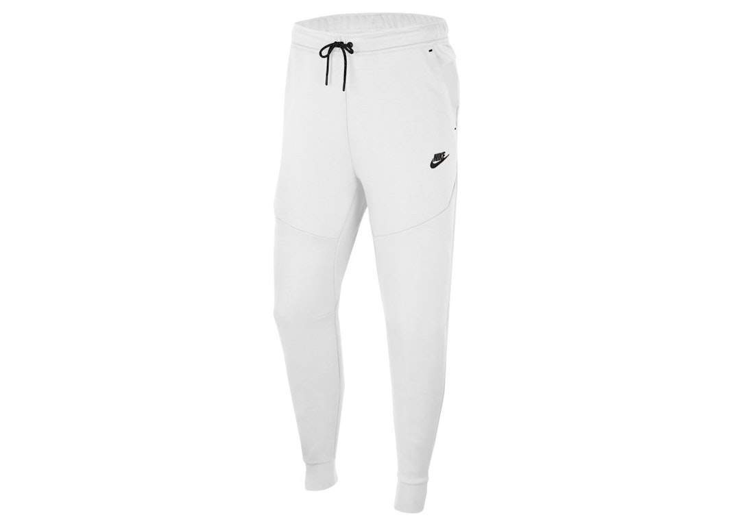 Pre-owned Nike Sportswear Tech Fleece Joggers White/black