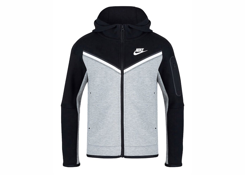 Hoodie Nike Sportswear Kids Tech Fleece en gris y negro FW23 MX