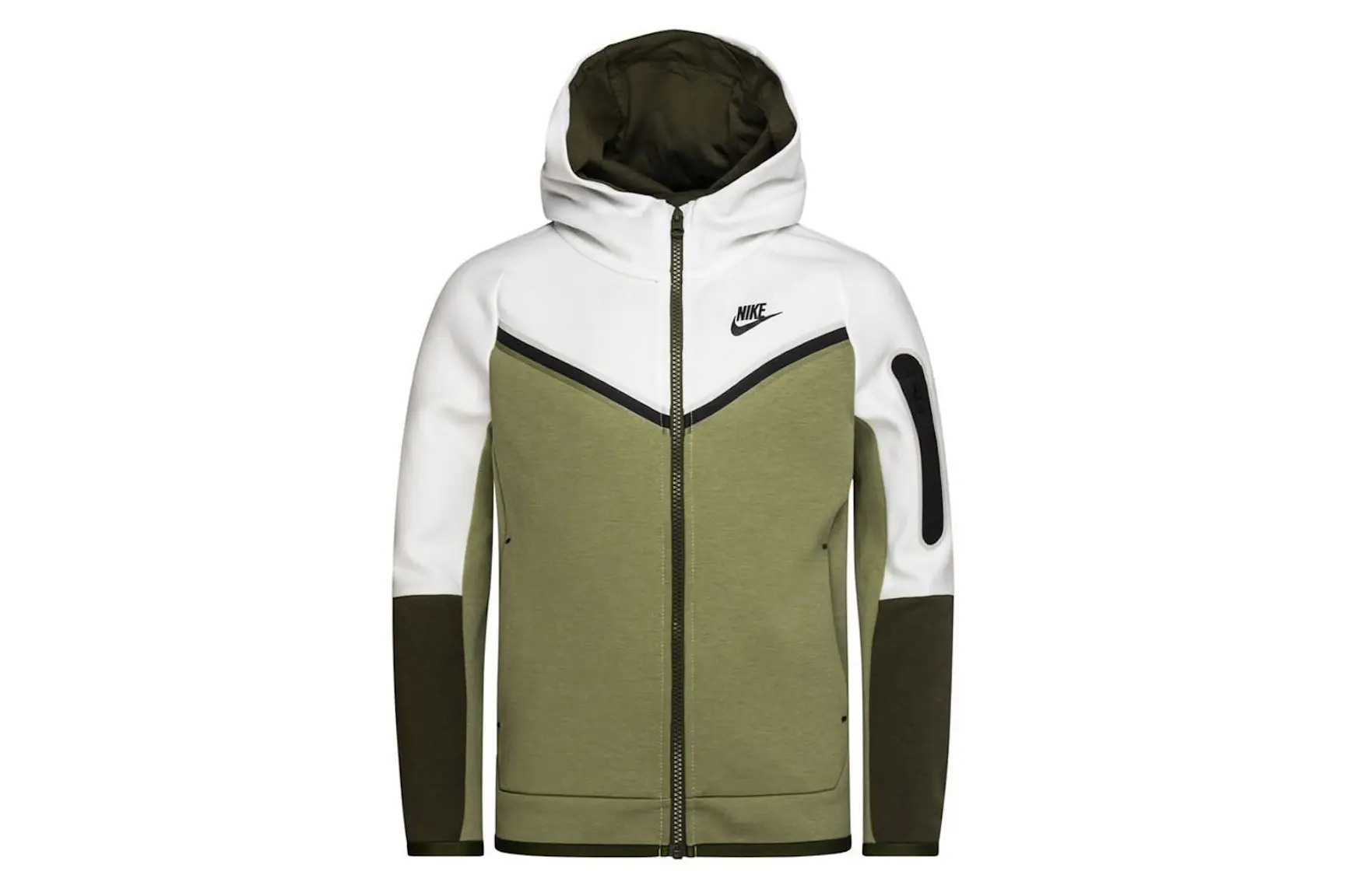 Nike Sportswear Kids' Tech Fleece Hoodie White/Dutch Green Kids' - FW23 ...