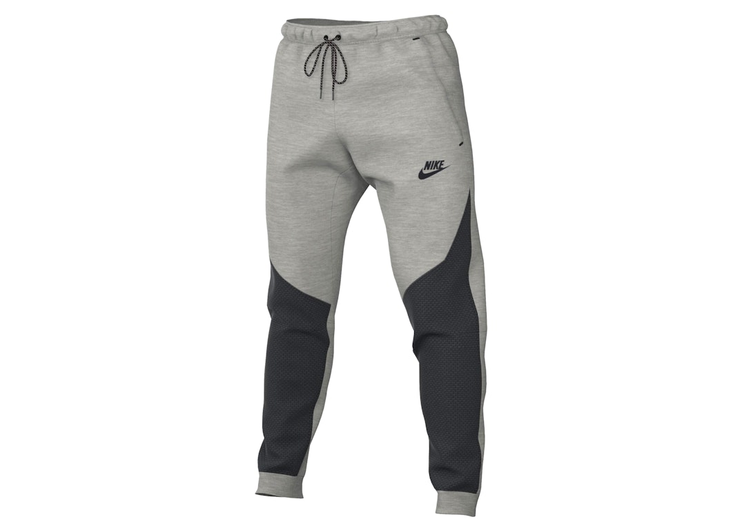 Pre-owned Nike Sportswear Tech Fleece Overlay Joggers Black/dark Grey Heather