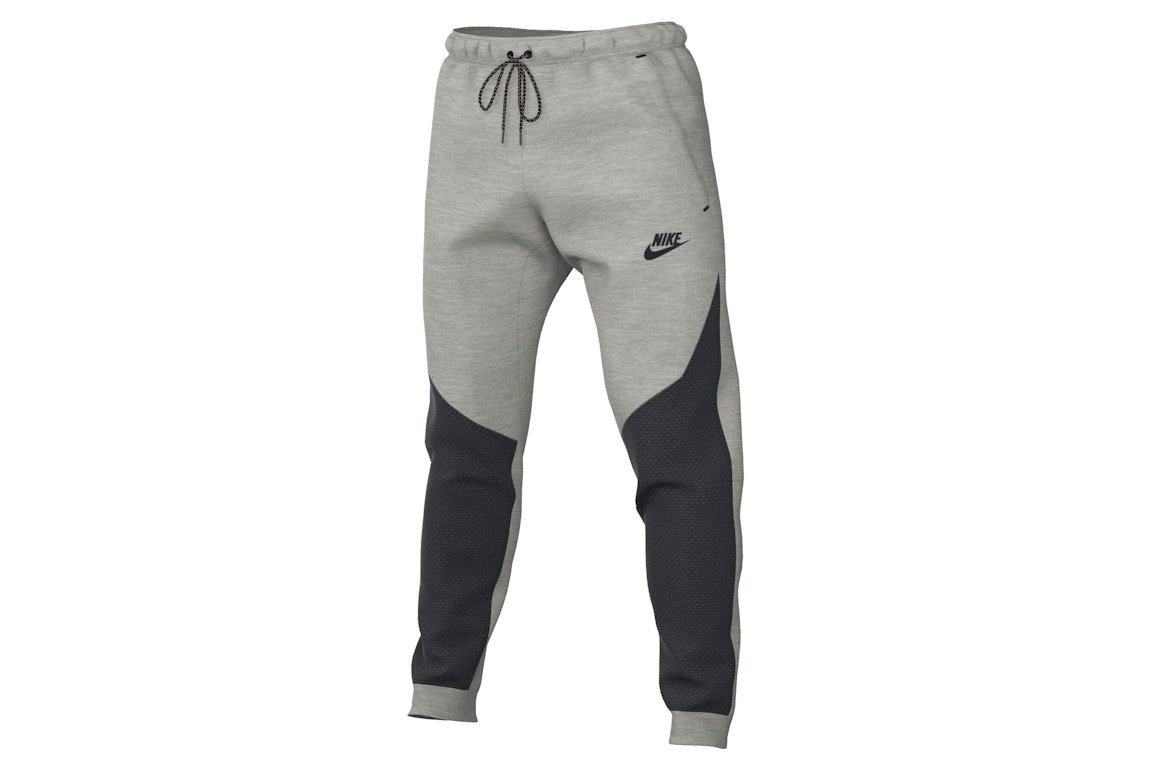 Pre-owned Nike Sportswear Tech Fleece Overlay Joggers Black/dark Grey Heather