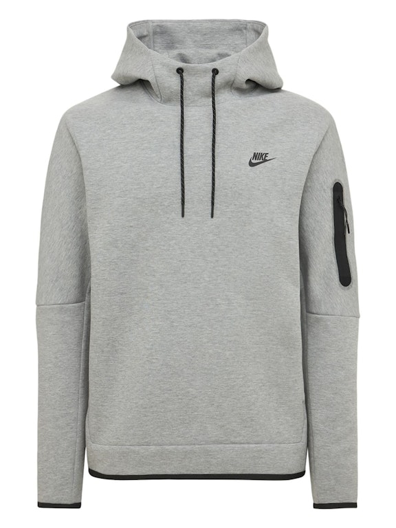 Pre-owned Nike Sportswear Tech Fleece Pull Over Hoodie Dark Grey Heather/black