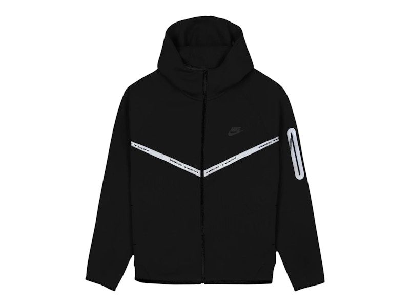 Nike Tech fleece 反射テック　M Nike Tech Fleece Reflective Full Zip Hoodie Black/White Men's