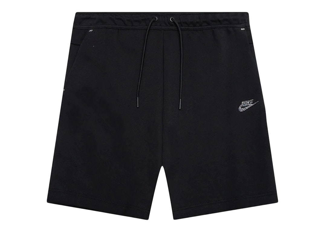 Pre-owned Nike Sportswear Tech Fleece Shorts Black/heather/reflective