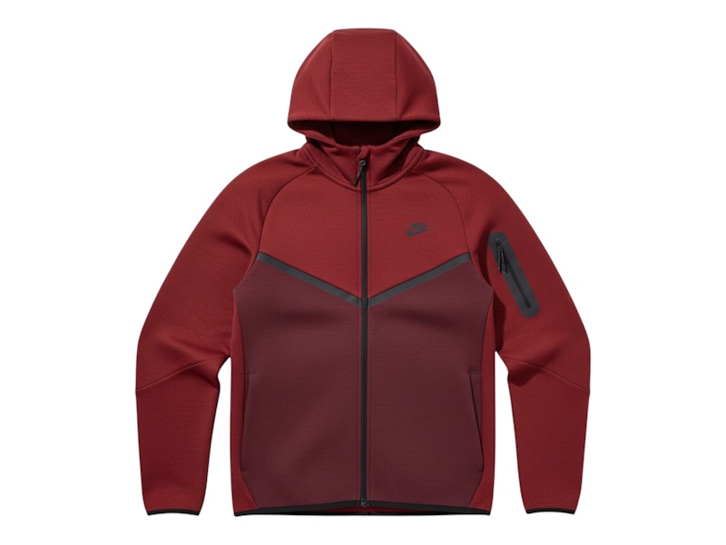 Nike Tech Fleece Windrunner Full Zip Hoodie Dark Team Red/Burgundy