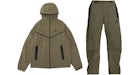 Set giacca e pantaloni Nike Tech Woven, taglia M, oliva/nero