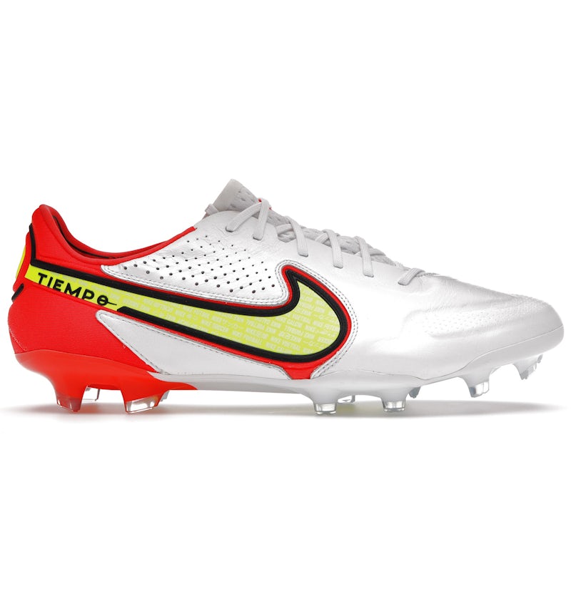 Nike Tiempo Legend Elite FG White Bright Crimson Volt Men's