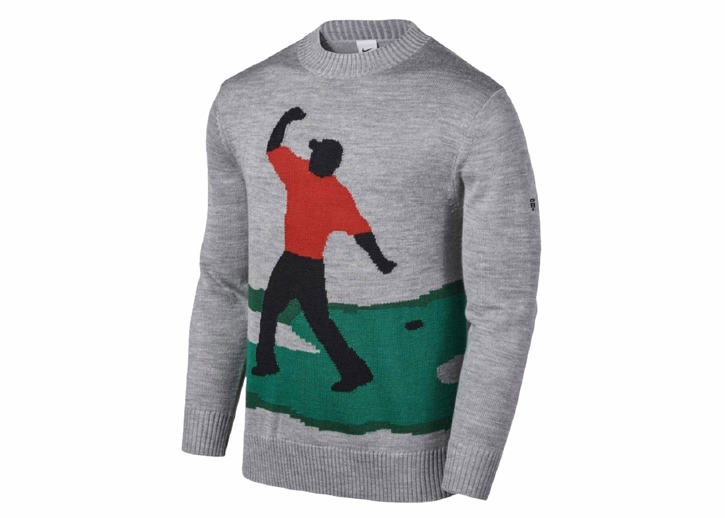 Nike Tiger Woods Knit Golf Crew Sweater Grey/Multicolor