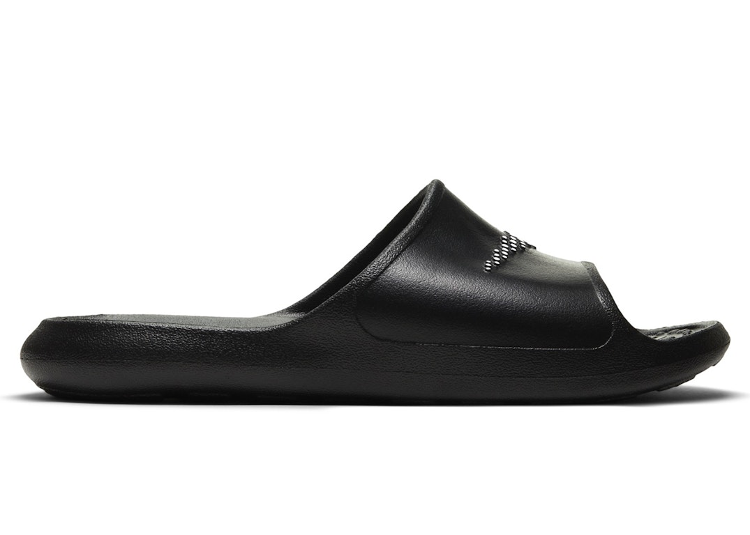 Pre-owned Nike Victori One Shower Slide Polka Dot Swoosh Black (women's) In Black/black/white