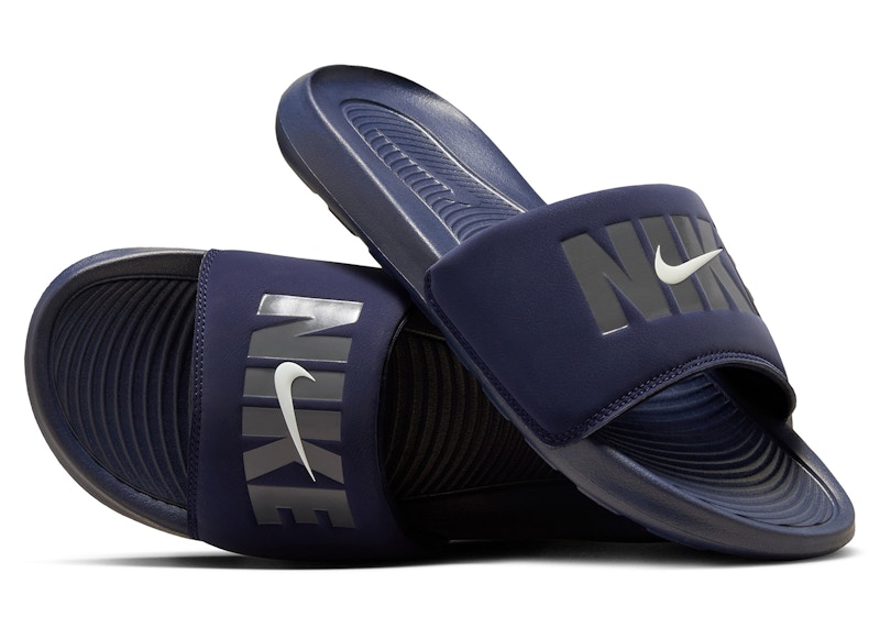 Nike Victori One Slide SE Obsidian Summit White Dark Grey Men's