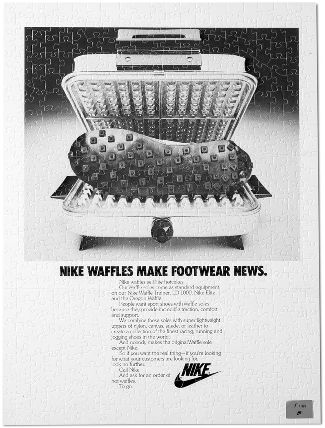 Despido dividendo Parlamento Nike Vintage Ad 1977 Nike Waffles Make Footwear News Puzzle - ES
