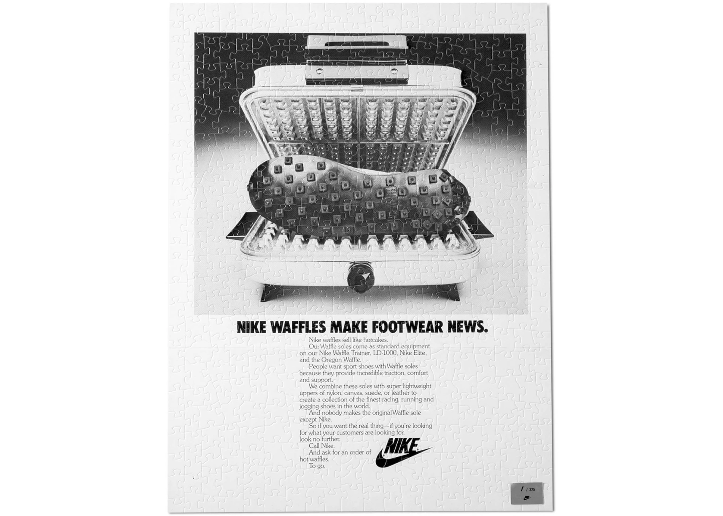 Escribir Pertenecer a raspador Nike Vintage Ad 1977 Nike Waffles Make Footwear News Puzzle - ES