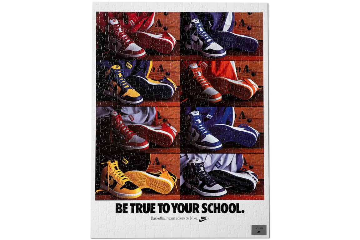 Nike Vintage Ad 1986 Be True To Your School Puzzle