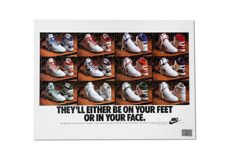 Nike Vintage Ad 1986 On Your Feet Or On Your Face Puzzle US