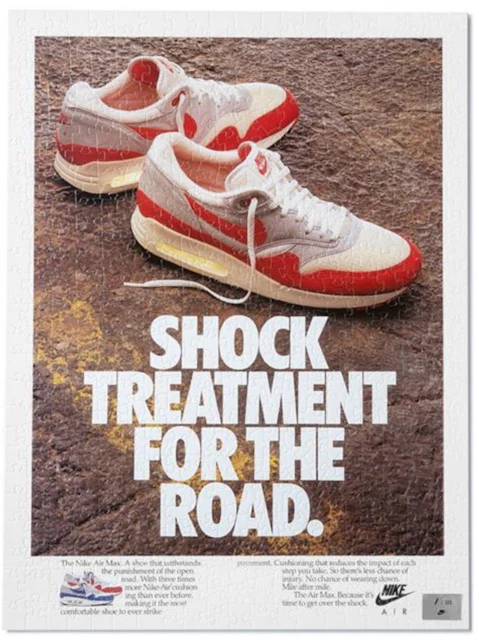 verano láser Continental Nike Vintage Ad 1987 Shock Treament For The Road Puzzle - ES