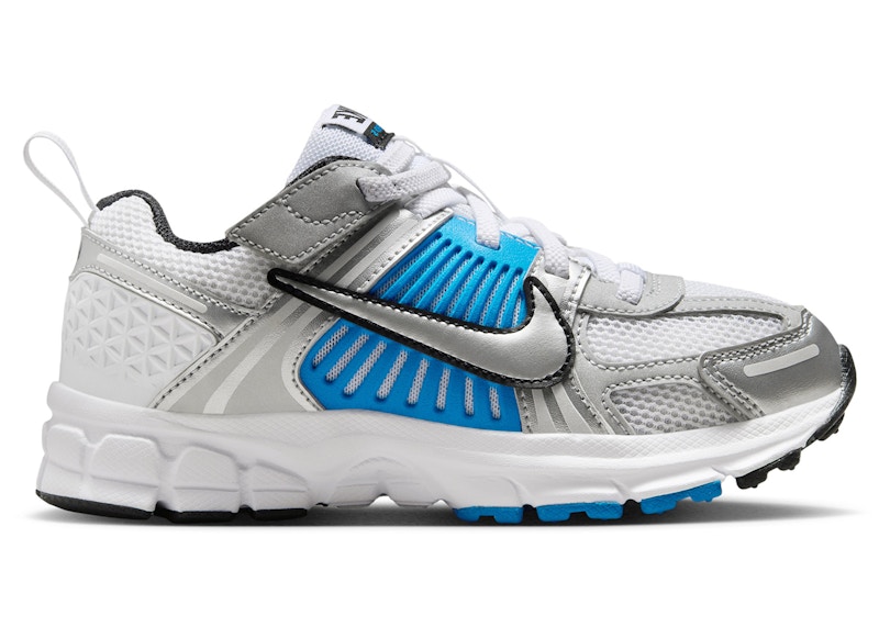 Pre-owned Nike Vomero 5 Metallic Silver Sneakers In White/light Photo Blue/black
