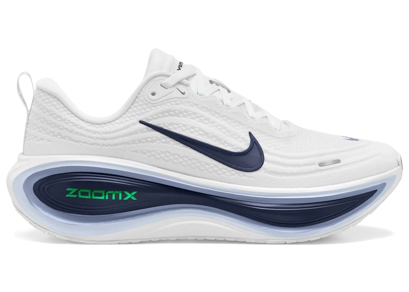 Men's Nike Vomero Plus Seahawks Sneakers in White/Midnight Navy Blue/Green Spark (HV8150-109)