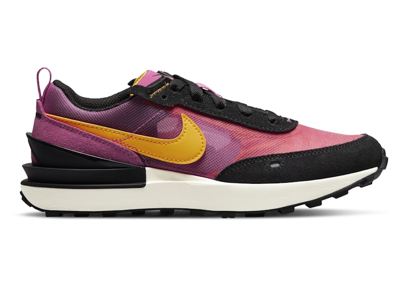 Pre-owned Nike Waffle One University Gold Sneakers In Active Fuchsia/black/coconut Milk