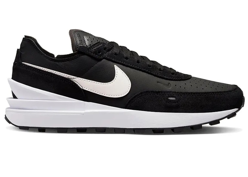 Nike Waffle One Leather Black White Men's - DX9428-001 - US