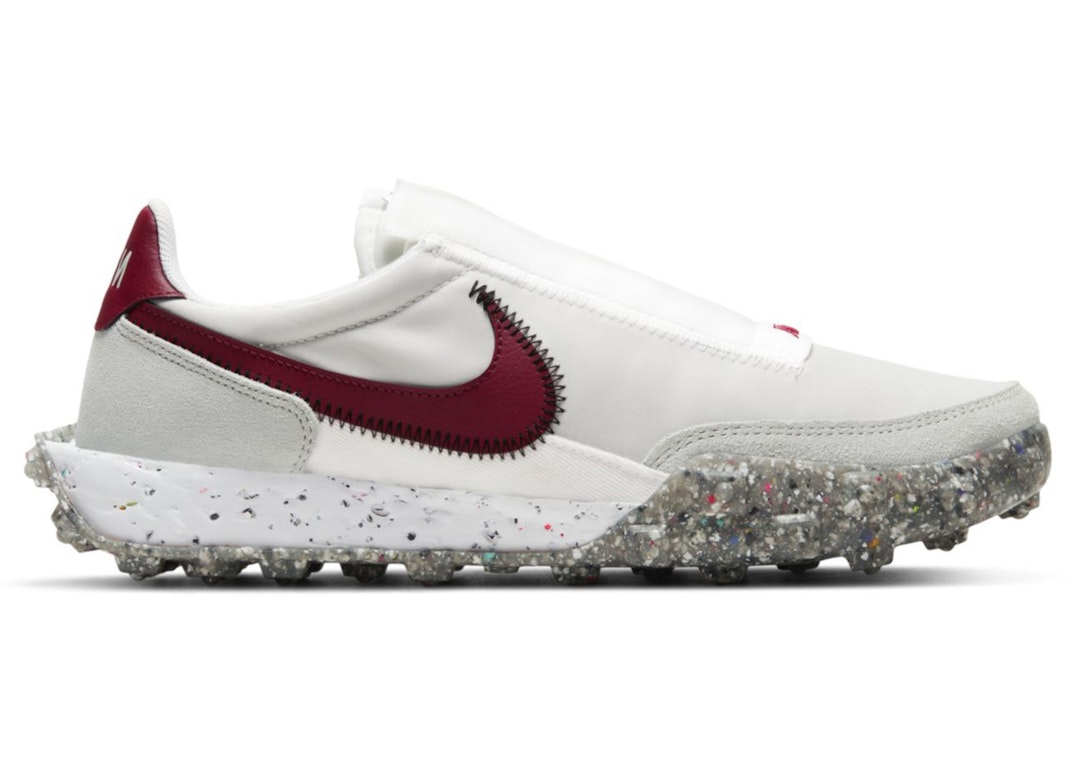 Pre-owned Nike Waffle Racer Crater Summit White Team Red (women's) In Summit White/photon Dust/black