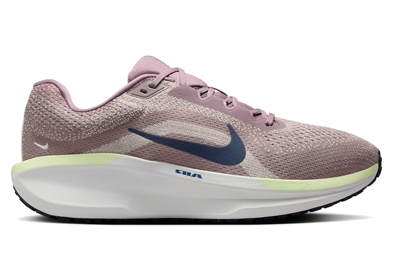 Pre-owned Nike Men's Winflo 11 Obsidian Sneakers In Taupe Grey/vast Grey/barely Volt