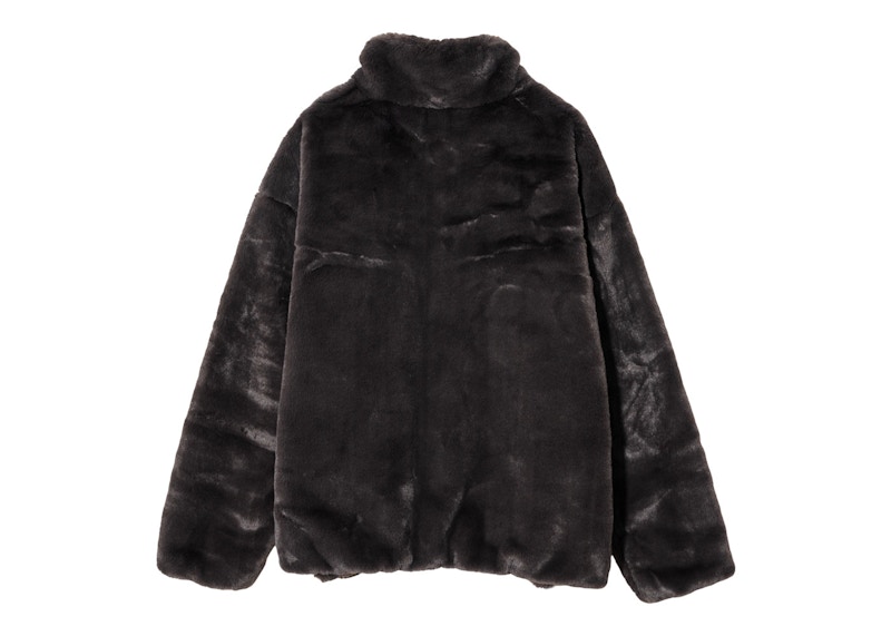 Nike Women Faux Fur Swoosh Jacket Velvet Brown/Cave Stone