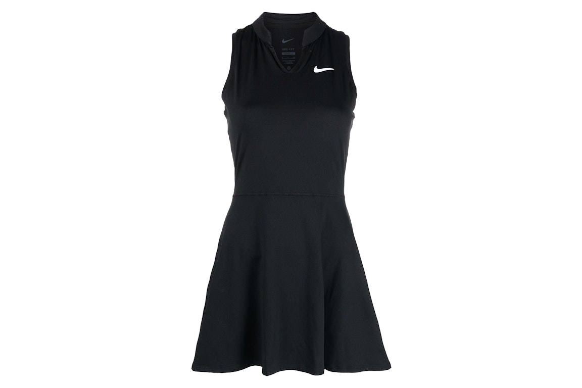Pre-owned Nike Women's Court Dri-fit Victory Tennis Dress Black/white