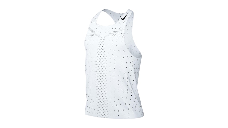 Pre-owned Nike Women's Drifit Breathable Running Vest In White
