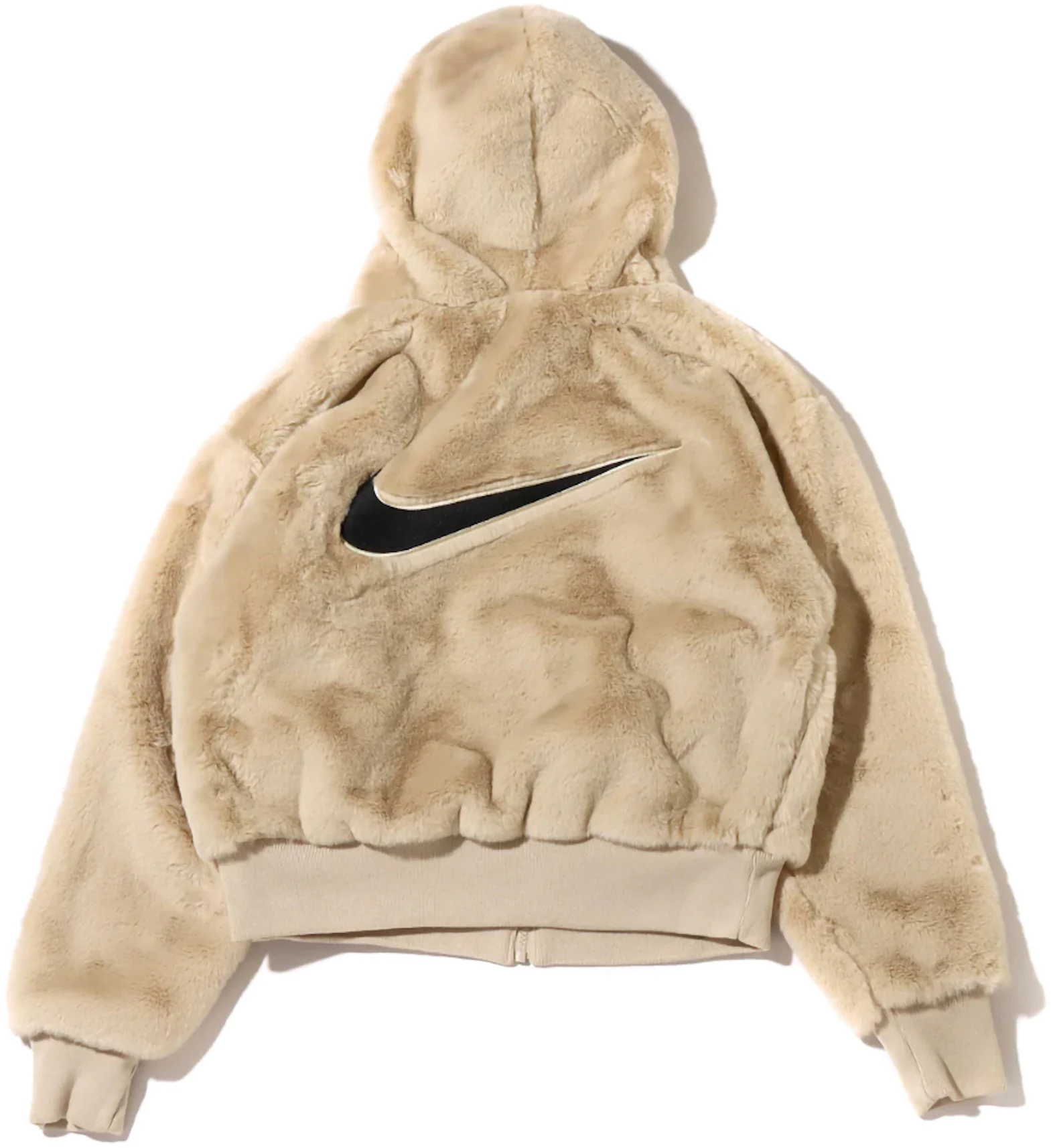 Nike Womens Essentials Faux Fur Jacket (US Sizing) Rattan/Black - FW22 - US