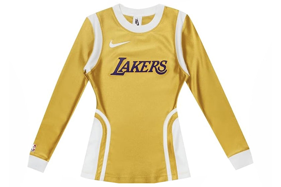 Nike Women's NRG LR Los Angeles Lakers Long Sleeve Tee Yellow