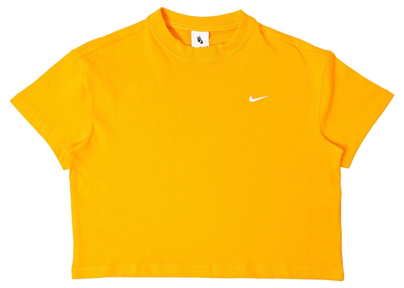 Pre-owned Nike Women's Nrg Solo Swoosh Tee Shirt In Vivid Orange/white