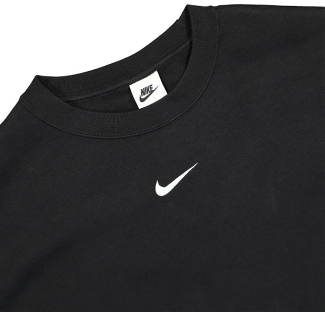 Nike Women's Over-Oversized Fleece Crew Sweatshirt Black/White - SS22 - US